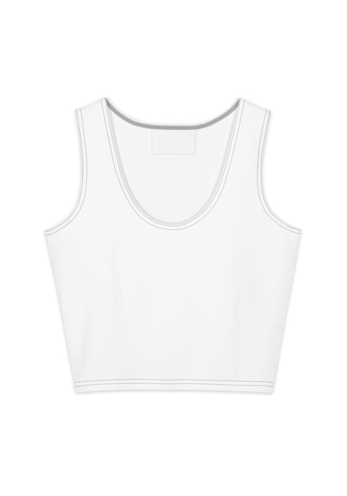 All-Over Print Cotton Crop Top
