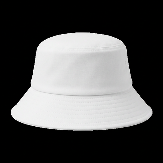 White Bucket Hat on transparent background