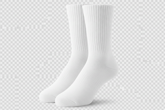 White Socks on transparent background
