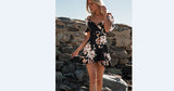 Boho Summer Dress Women Sexy Strappy Lace White Mini Dresses Female Ladies Beach V Neck Party Sundress Black Yellow Pink