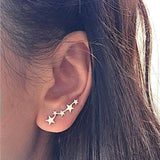 Hot Crystal Flower Stud Earrings for Women Fashion Jewelry Gold Silver Rhinestones Earrings Gift for Party and Best Friend