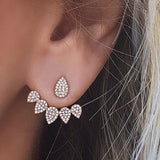 Hot Crystal Flower Stud Earrings for Women Fashion Jewelry Gold Silver Rhinestones Earrings Gift for Party and Best Friend