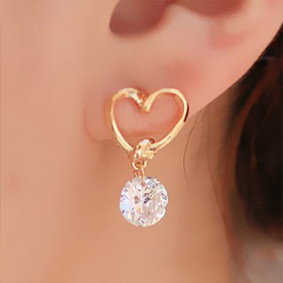 Hot Crystal Flower Stud Earrings for Women Fashion Jewelry Gold Silver Rhinestones Earrings Gift for Party and Best Friend
