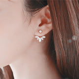 Hot Crystal Flower Stud Earrings for Women Fashion Jewelry Gold Silver Rhinestones Earrings Gift for Party and Best Friend