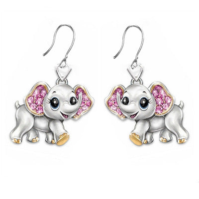 NPKDS 2 Style Elegant Birdie Ear Stud Earrings Rhinestone Dangle Long Tassels Earring for Women Hoop earrings Wedding Jewelry