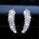 NPKDS 2 Style Elegant Birdie Ear Stud Earrings Rhinestone Dangle Long Tassels Earring for Women Hoop earrings Wedding Jewelry