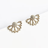 2020 New Crystal Flower Stud Earrings for Women Fashion Jewelry Gold colour Rhinestones Earrings Gift for Party Best Friend