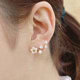 2020 New Crystal Flower Stud Earrings for Women Fashion Jewelry Gold colour Rhinestones Earrings Gift for Party Best Friend