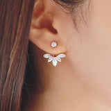 2020 New Crystal Flower Stud Earrings for Women Fashion Jewelry Gold colour Rhinestones Earrings Gift for Party Best Friend