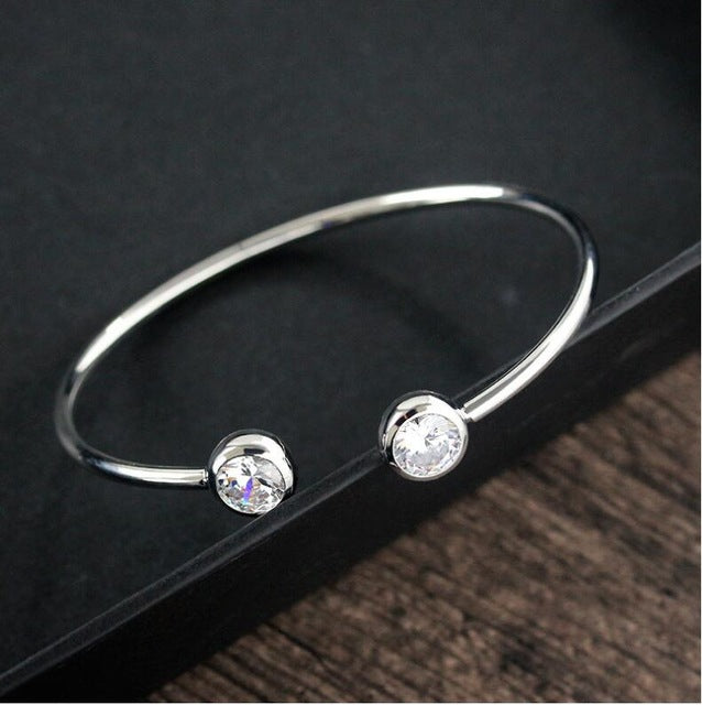 New Arrival Hot Selling Minimalist zircon Bangles Brincos Bijoux Jewelry Bracelet Gift B3017